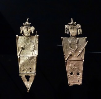 gold alloy, copper and silver votive figurines