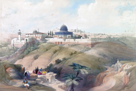Jerusalem by David Roberts, April 9th 1839:.