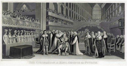 The coronation of King George IV of England in 1820