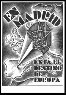 Poster titled 'Madrid is the Destiny of Europe'