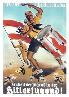 Colour Hitler Youth poster from the Second World War