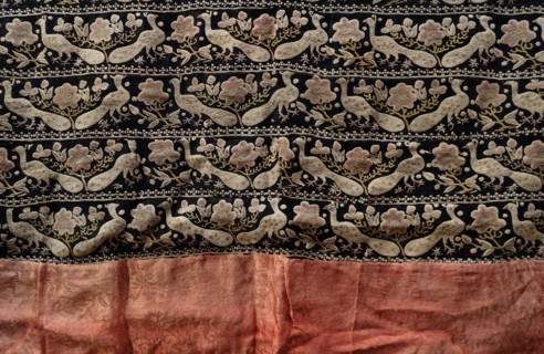 Persian style embroidered cloth from Chinese Turkestan