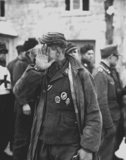 Photograph of a captured German soldier
