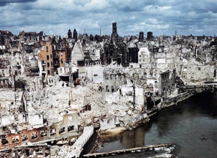 Colour photograph of Nuremberg, Germany, at the end of World War Two
