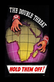 Anti-German and anti-Japanese World War Two propaganda poster
