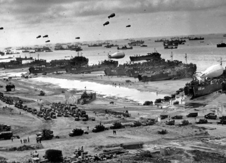 Photograph of D-Day landing craft