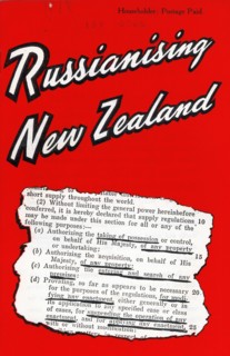 Anti Russian propaganda leaflet 'Russianising New Zealand'