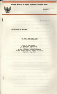 President Sukarno's Address to the United Nations