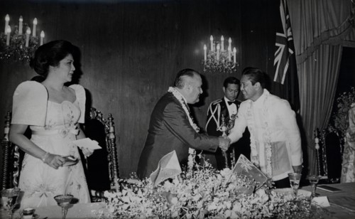 Photograph of President Ferdinand Marcos and the First Lady Imelda Marcos at Malacanang Palace