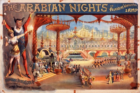 The Arabian nights, or Aladdin's wonderful lamp. Theatre poster 1916.