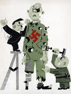 American cartoon of Hitler and Mussolini