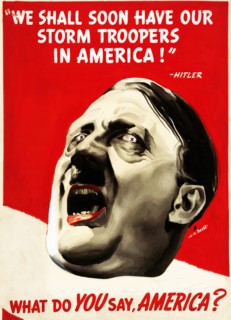 Anti-Nazi propaganda poster (American) during World war two 1943.