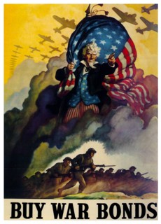 World War Two, American Patriotic Poster.