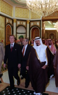 US defence secretary William Cohen Crown Prince Abdallah bin Abd al-Aziz Al Saud 1998