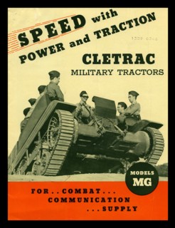 Advertisement for Cletrac military tractors