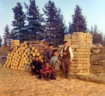 Woodcutters on the Svir River