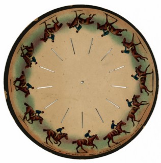 Illustration of horse riding from a zoetrope moving image machine