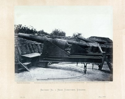 American Civil War cannon in a military post near Yorktown 1965