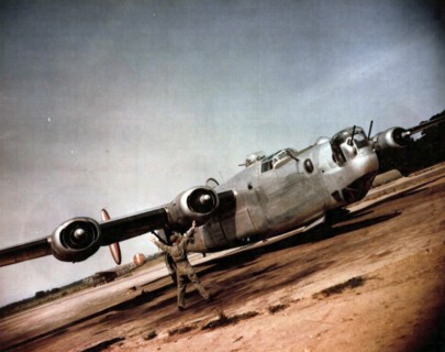 B-24H Liberator, Gipsy Queen, at RAF Horsham, Norfolk, England during World War two