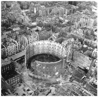 Widescale destruction of buildings in Berlin, Germany in the last weeks