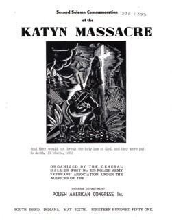 Second Solem Commenmoration of the Katyn Massacare
