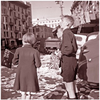 Photograph of children during VE day celebrations
