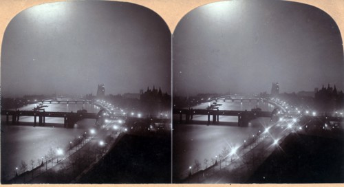 stereoscopic photograph overlooking the River Thames