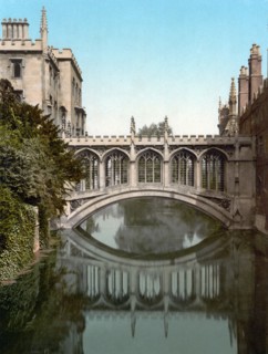 Bridge of Sighs, Cambridge, England 1890.