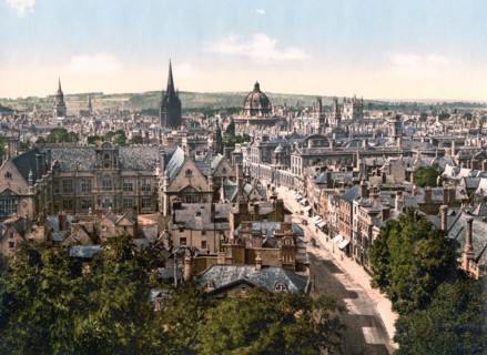 General view and High Street, Oxford, England