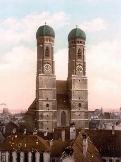 Frauen Church (i.e. Frauenkirche), Munich, Bavaria, Germany 1900