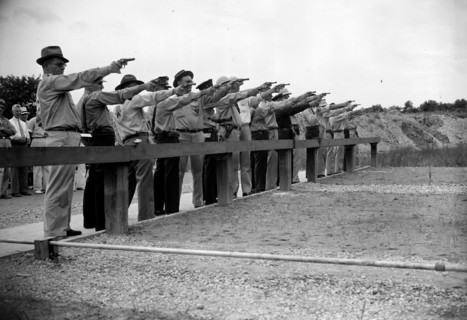 Photograph of Government T men try out their shooting