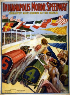 Poster for the Indianapolis Motor Speedway 1909