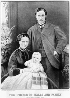 portrait of (King Edward VII) as Prince of Wales with family