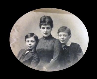 Winston Churchill (right) with his mother and brother in 1916.