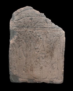 Ancient Egyptian votive stela. Limestone.