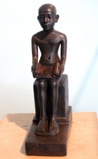 Depiction of the god Imhotep. Bronze. 26th Dynasty (664-525 BC).