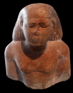Bust of a man. Quartzite. Late Period, 26th Dynasty (664-525 BC).