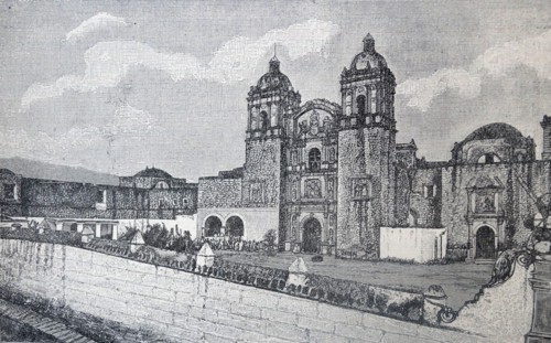Church and monastery of Santo Domingo de Guzman, a Baroque building in Oaxaca, Mexico
