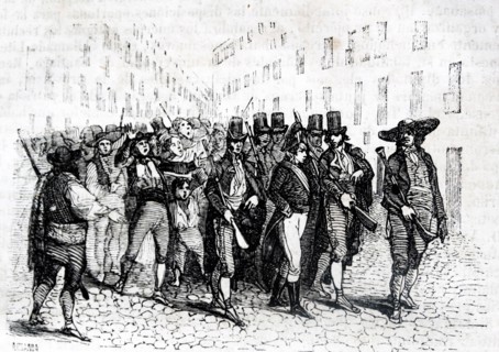 Engraving depicting the Zaragoza uprising during the Peninsular War