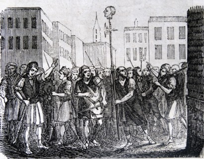 Engraving depicting the Valencia uprising during the Peninsular War