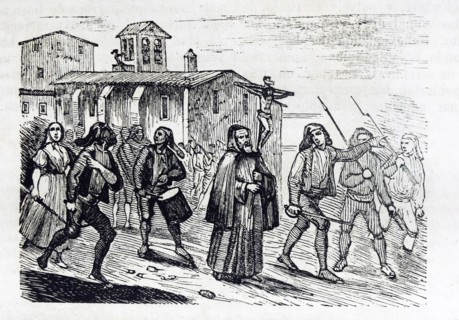 Spanish defence at Aragon, Priest leads a group of rebels