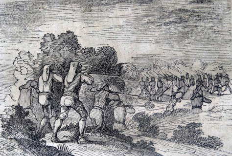 Engraving depicting the defense of El Bruch
