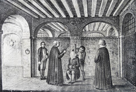 Execution in Valencia, Spain, of Canon Baltasar Calvo who led rebels against the French occupation