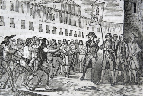 Engraving depicting the Oath of Zaragoza