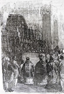 Engraving depicting the funeral of José Moñino, 1st Count of Florida Blanca