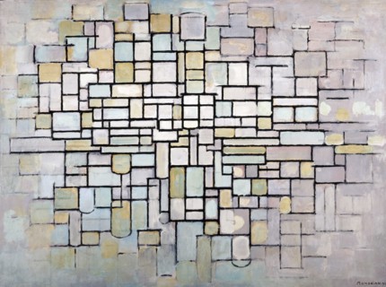 Painting titled 'Composition no. 11' by Piet Mondrian