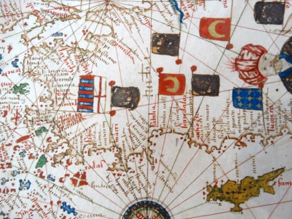 Renaissance map of Europe, Jacopo Russo, 1528,