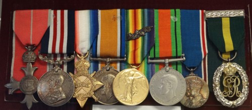 Sergeant Albert Thomas Sheldon, 5th Battalion First world war, medals and badges for Decoration;