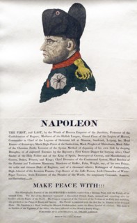 Hieroglyphic portrait of Napoleon Bonaparte as 'The Destroyer'