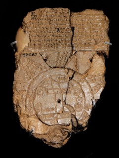 Clay tablet depicting a Babylonian map of the World
